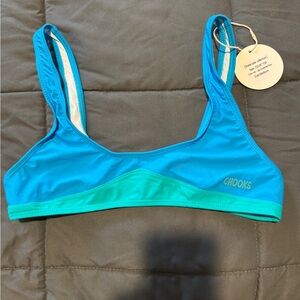 Boutine LA Blue and Teal Bikini Top